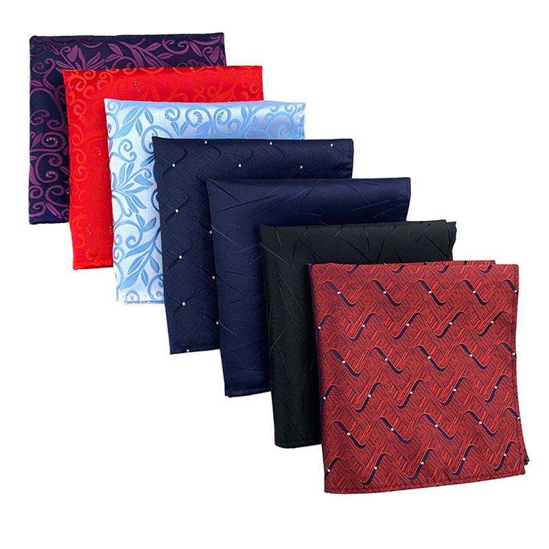 Elegant Plain Polyester Pocket Square for Men - Satin Finish Handkerchief