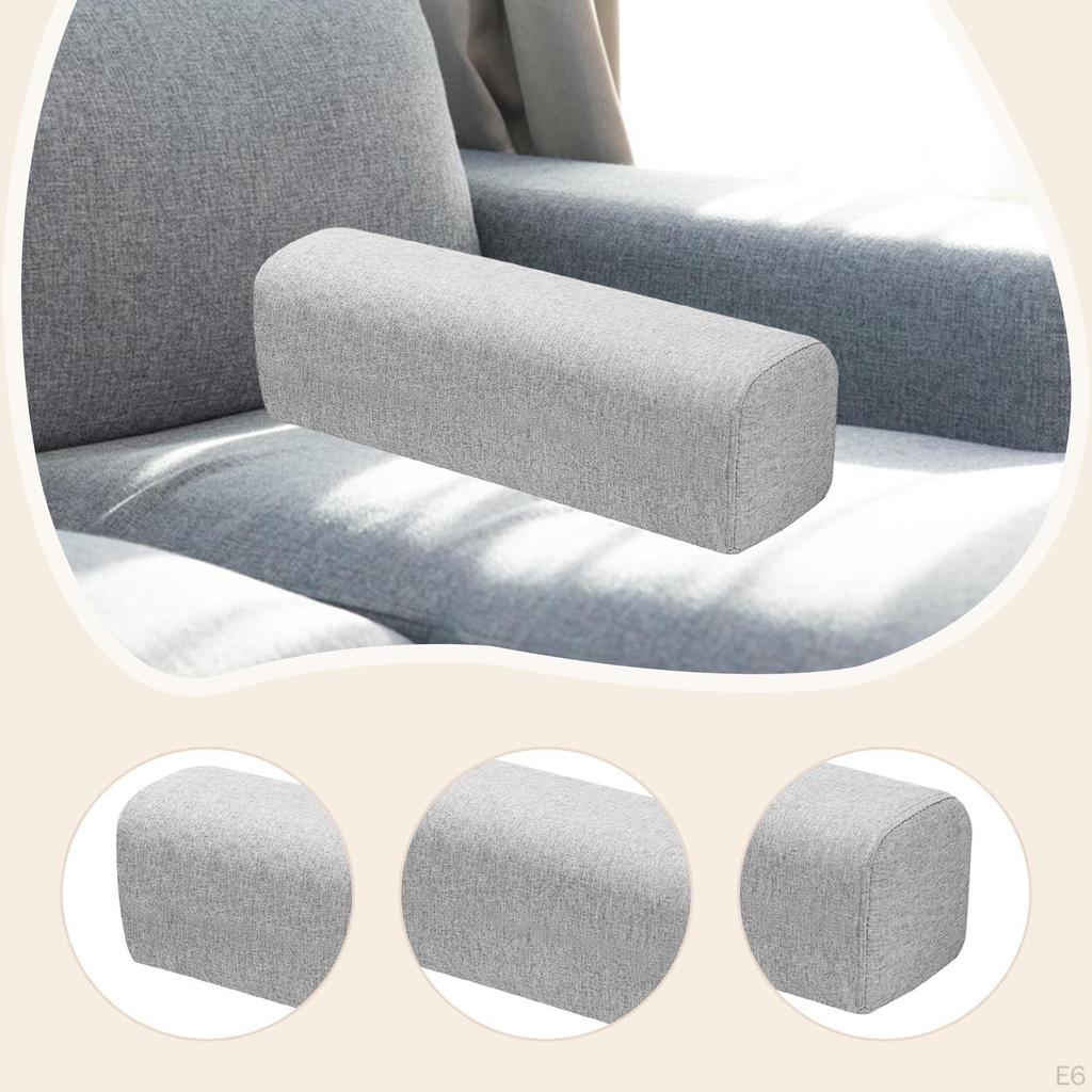 Couch Arm Rest Bolster Elbow Support Pillow High Density Foam Armrest Pad Bedroom Bed Home Living