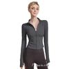 Women's Quick-Dry Sun Protection Stand Collar Yoga Jacket - Long Sleeve Fitness & Running Top