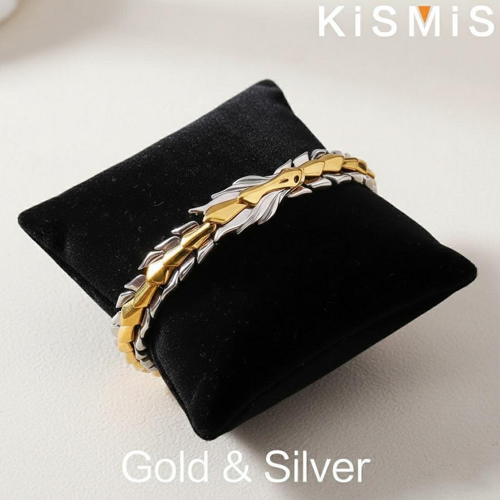 

Mens Dragon Bracelet Curb Chain Gothic Biker Link Cuff Wristband Fashion Jewelry Accessories Gift for Him