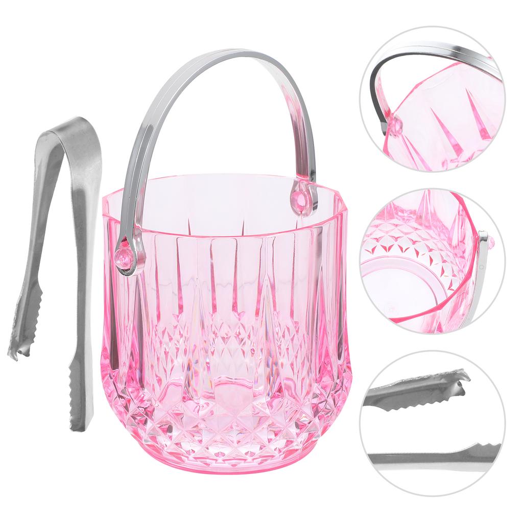 Home Party Small Ice Bucket Clip Set Practical Cube Containers Barrel KTV Beer Cocktail Holder