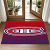 Montreal Canadiens Design Crystal Velvet Rug Soft Decorative Mat for Bedroom Entrance