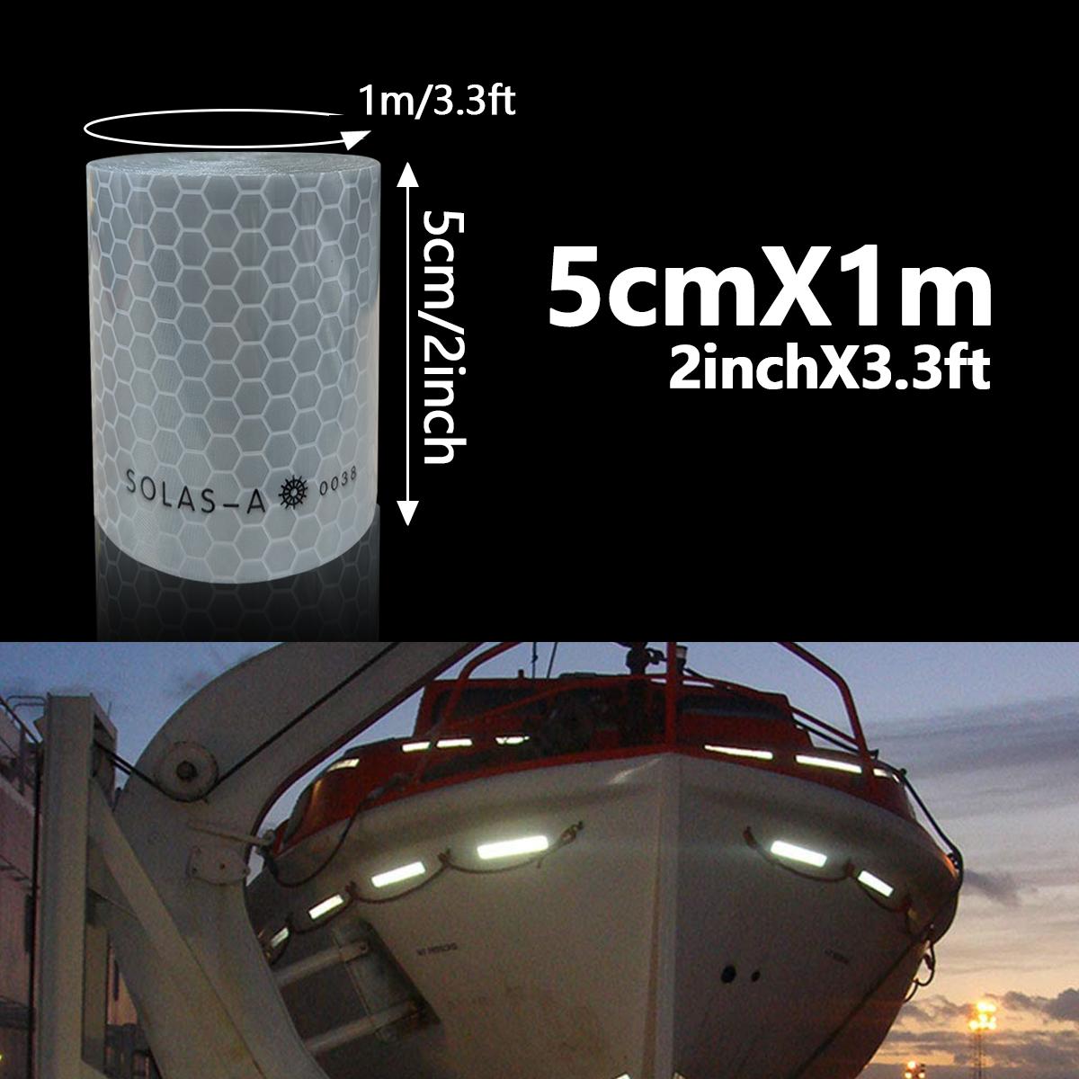 

Maritime film SOLAS grade reflective tape for ships, eye-catching safety warning, silver white waterproof super reflective 5cm