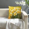 1pc Vintage Style Daffodil Print Pillow Cover