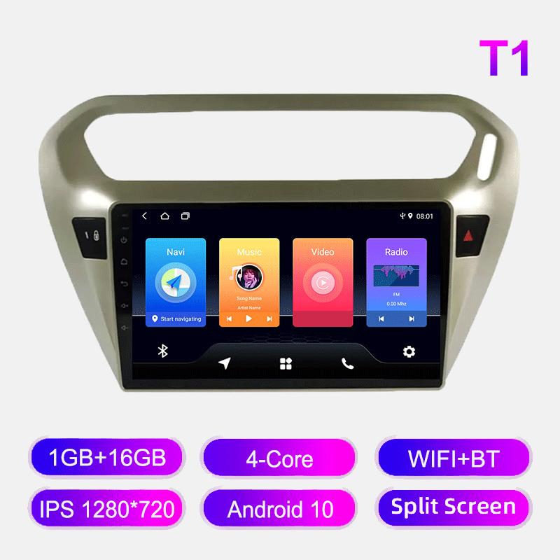 

Android Car Radio для Peugeot 301 Citroen Elysee 2014-2016 Мультимедийный проигрыватель Головное устройство Стерео GPS Навигация BT WIFI 1+16 ГБ 1+16GB серебряный