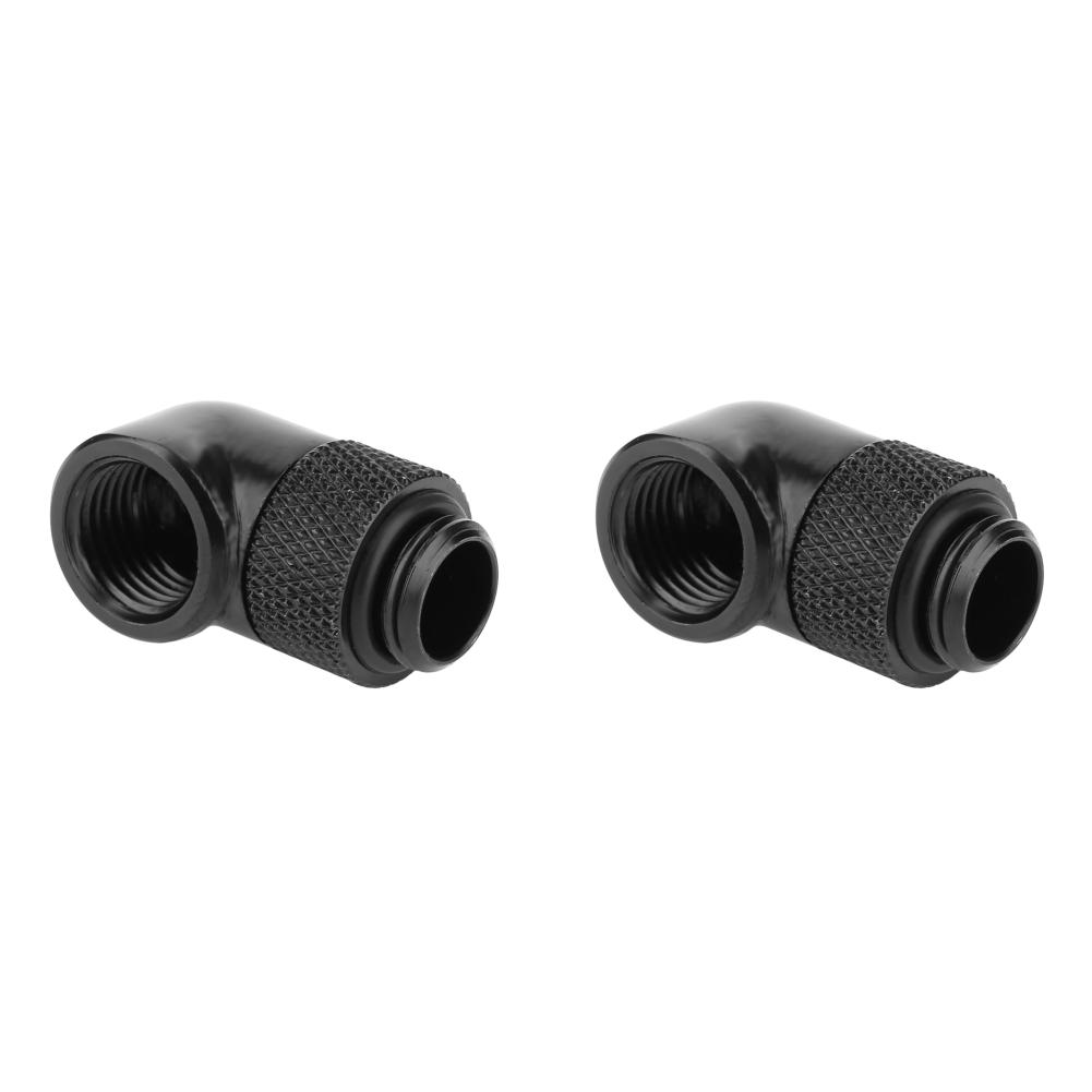 1/2 Pcs G1/4 Thread 90 Degree Fitting Adapter Rotary Fitting Water Cooling Connector for PC Water Cooling System 2 Points