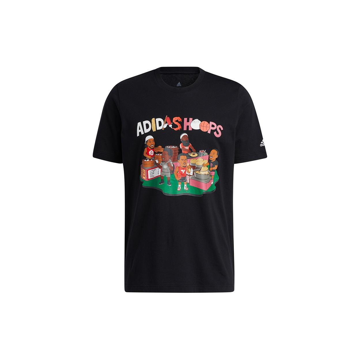adidas China S1 Tee Casual Basketball Sports Breathable Short Sleeve Black Men s HB6168 M