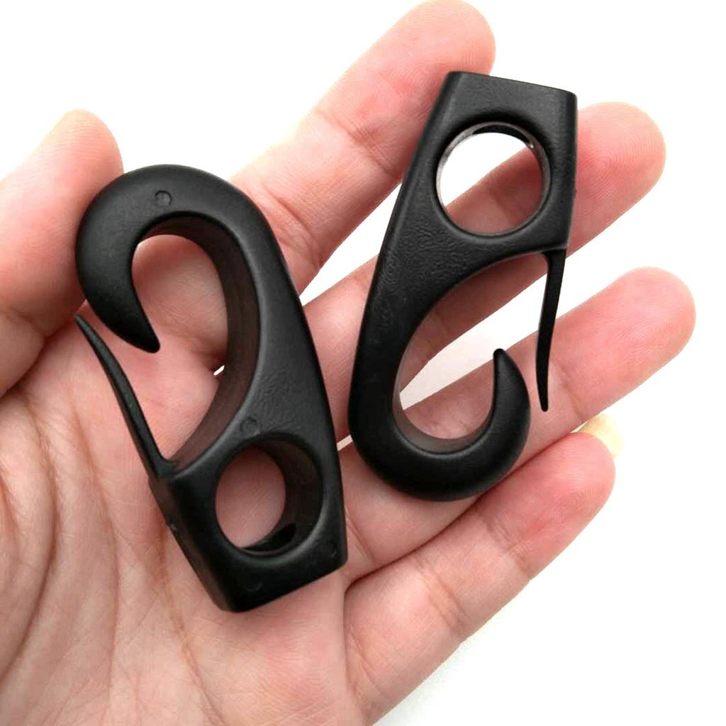 6 st Höghållfast Elastiskt Repkrok Mångsidiga Plastspännen Portabla för Camping Bagage och Förvaringslösning