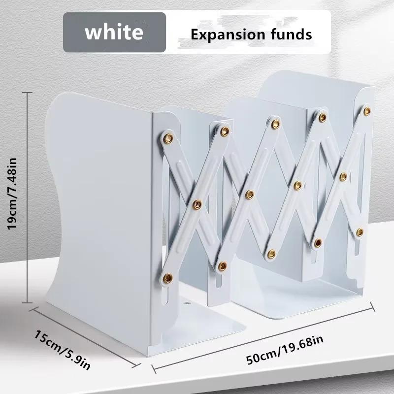 1pcs Metal Retractable Book Stand Simple Book Board High Desk High Aesthetic Value Simple Storage Rack