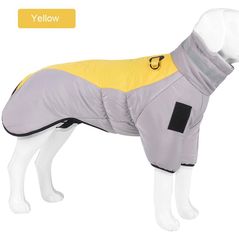 Giacca Calda per Cani a Collo Alto Cappotto in Cotone Gilet Riflettente Ispessito Autunno Inverno Vestiti per Animali Domestici per Cani Medi Grandi