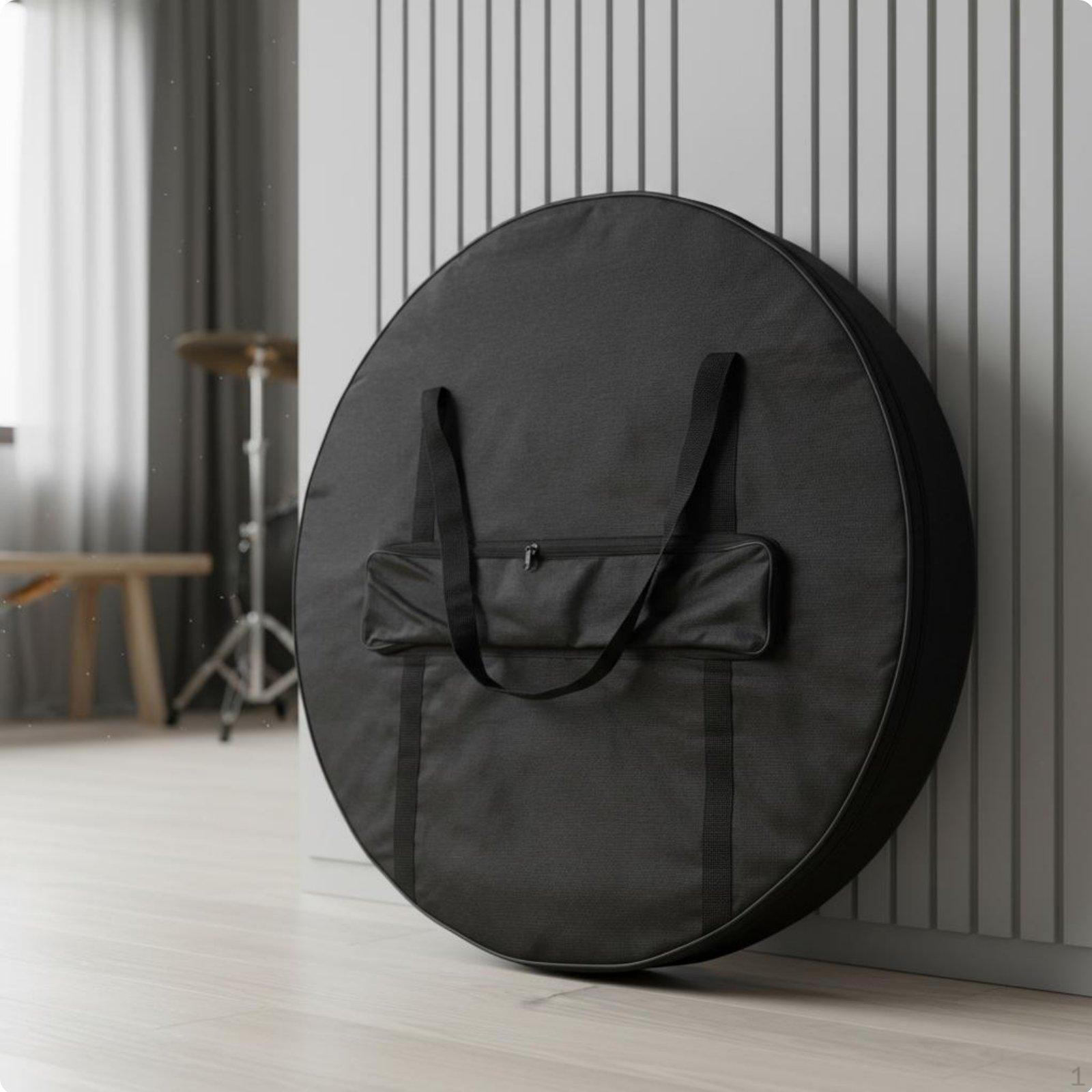 Padded Gong Bag Shockproof Hand Drum Cymbal Carrying Case for Sound Healers, Percussionists,