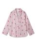 Gelato Pique Strawberry Print Satin Shirt PWFT231261 Pink F Women's