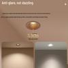 Mid-Century Frameless Walnut Recessed Downlight Spotlight with Anti-Glare Deep Cup