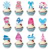 Christmas, Cartoon Ice and Snow Patterns, Paper, Baking Cake Flags, Party Desktop Decorations, Plugin Supplies