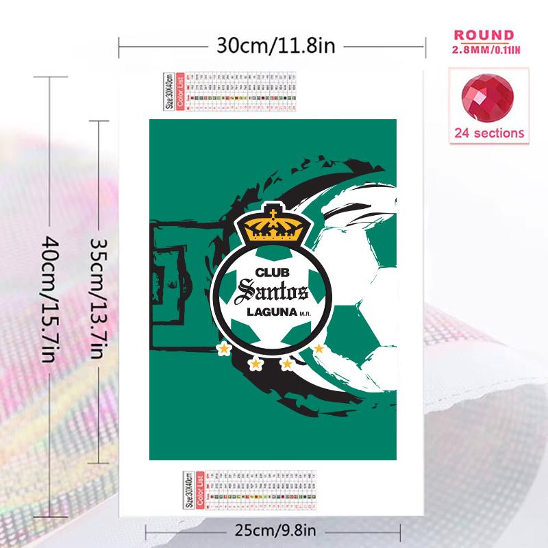 Club Santos 100% Round Full Drill 5D DIY Diamond Painting Embroidery Cross Stitch Rhinestone Décor