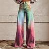 Pantaloni da Donna Stampati Casual Gamba Larga Pantaloni di Tendenza