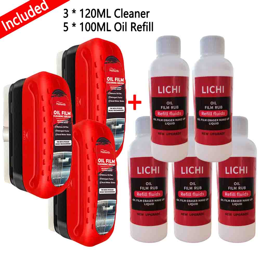 Car Auto Glass Cleaner Brush Windshield Oil Film Cleaner For Car Glass Sponge Cleaning Brush Windshield Rain Repellent Car Parts