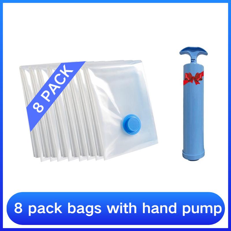 Vacuum Storage Bags With Valve Transparent Folding Compressed Space Storage Bag Travel Seal Packet Organizers For Towel Cloth