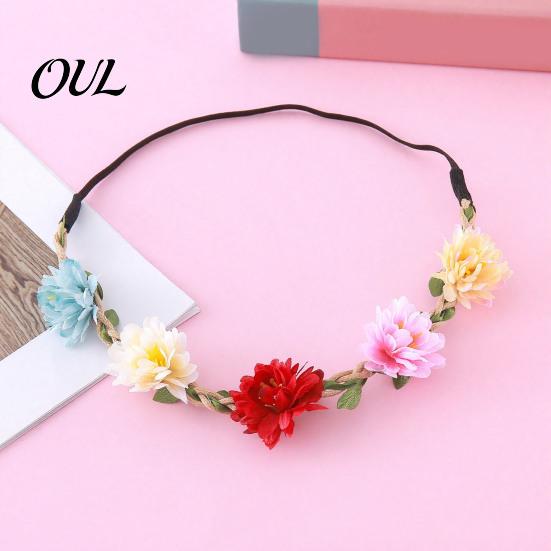 Boho Hair Hoop for Girls Flower Headband, Crown, Headpiece, Floral Wreath Headband Elegant Parties Wedding Birthday Festival Party Photography & Daily