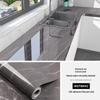 Waterproof, Oil-Proof Marble Self-Adhesive Wallpaper for Bathroom, Kitchen, Living Room, and Toilet Renovation.