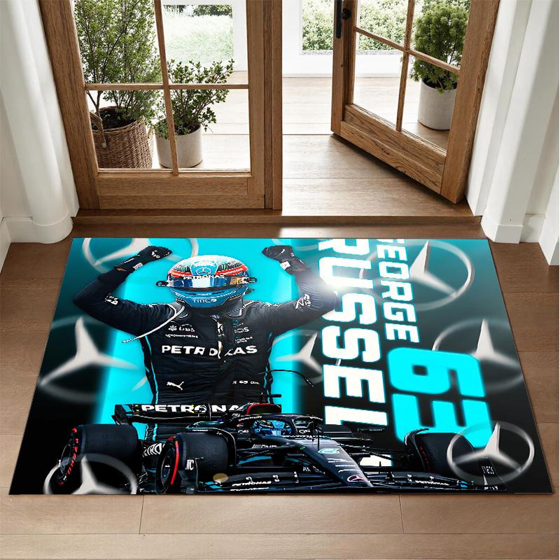 George Russell Design Crystal Velvet Rug Soft Decorative Mat for Bedroom Entrance