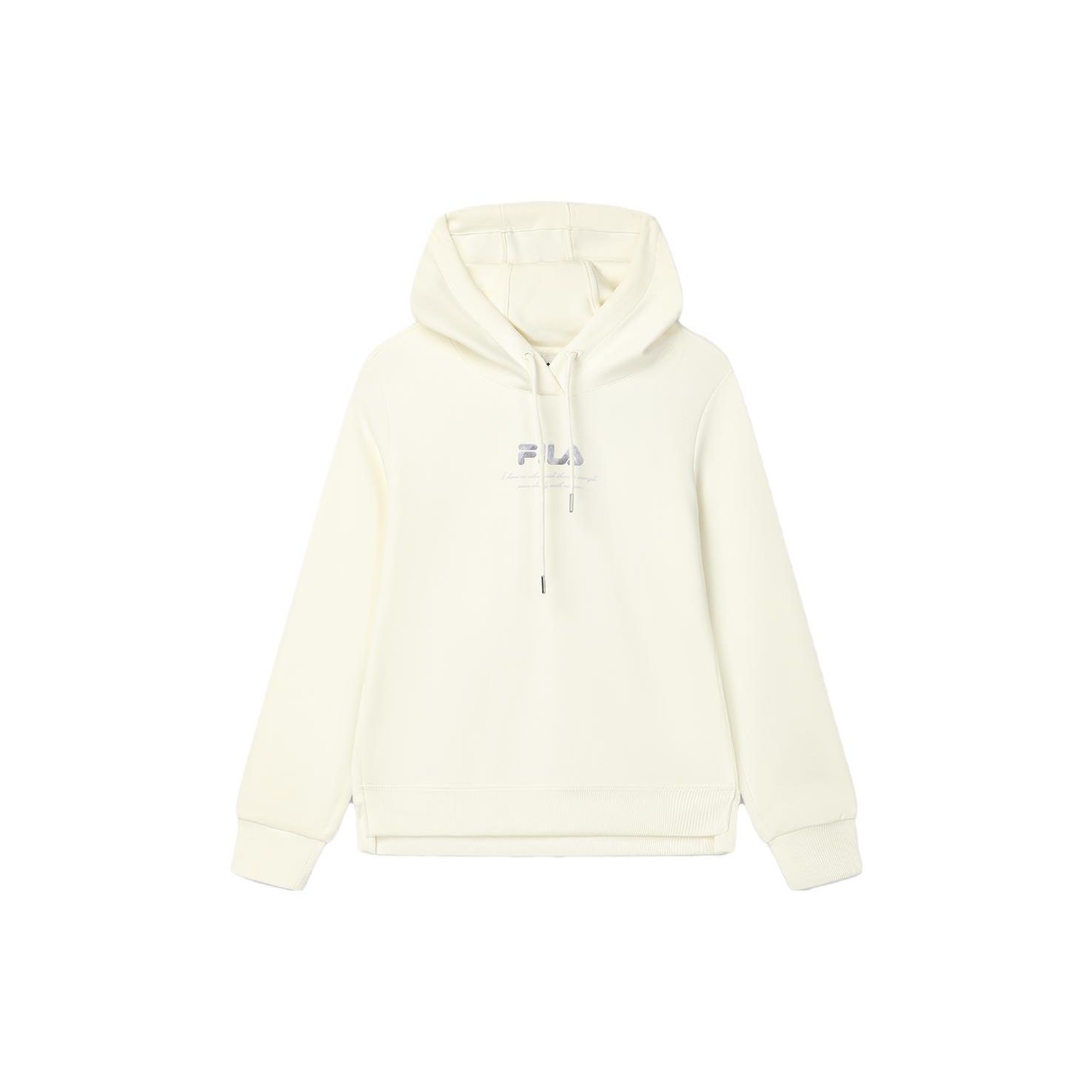 

FILA Heritage Series Printed Letter Logo Hooded Sweatshirt Women sweatshirt Ceramic-White F11W348202RIV