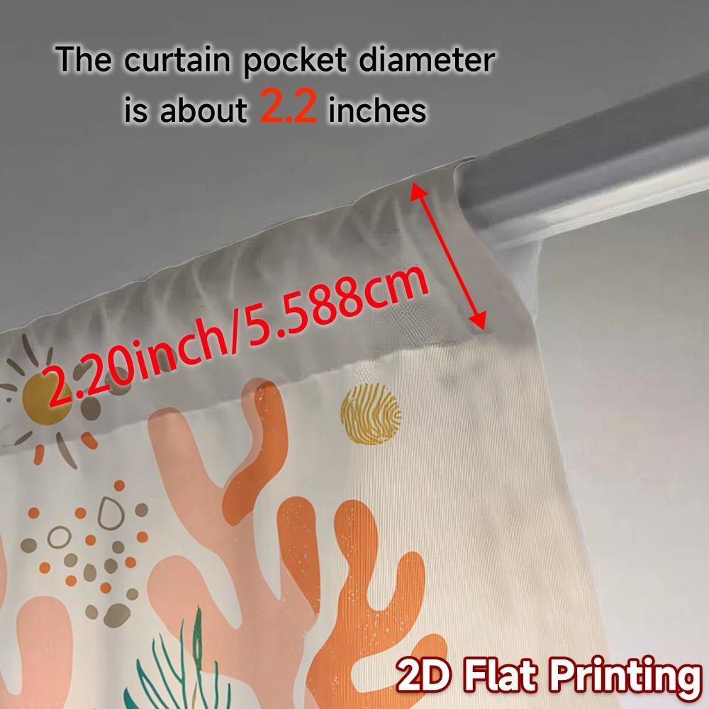 2D Flat Printing  JIT 2pcs   Curtains (Without Rod) Coral Elegance Popular Curtains&Drapes Durable 100% Polyester Fabric Curtains