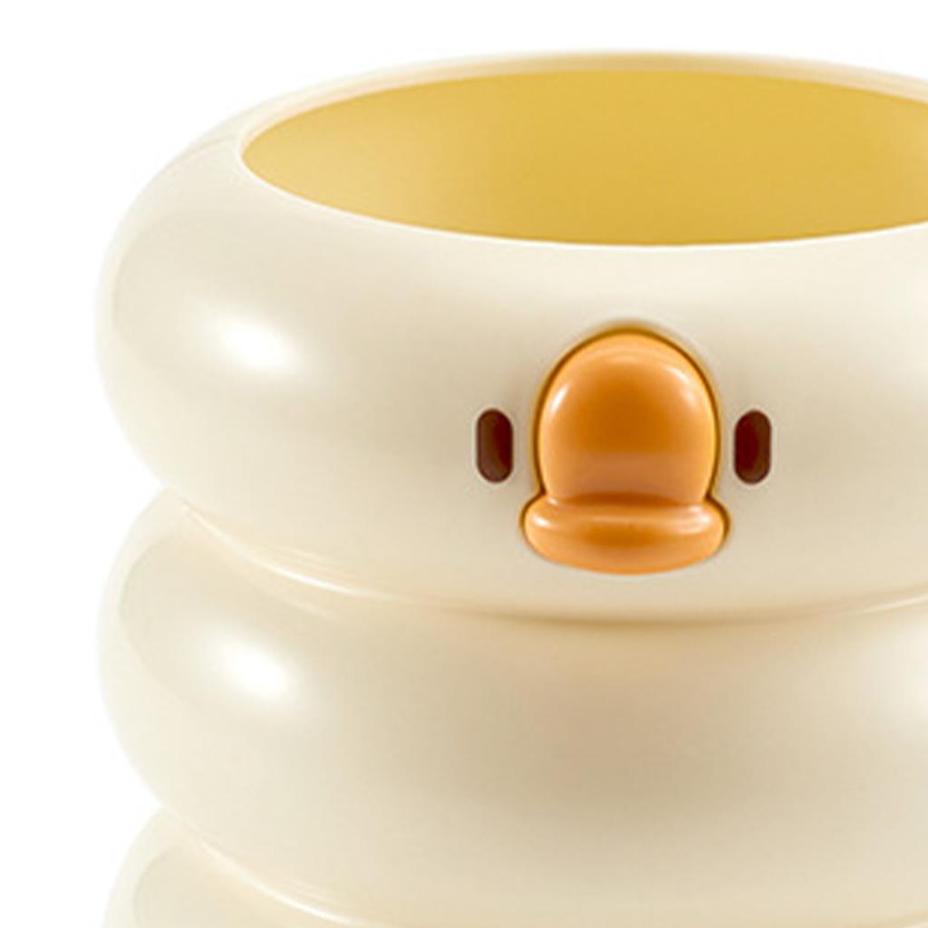 Desktop Pencil Pen Holder Cute Cartoon Duck Ample Capacity Desk Supplies Makeup Brush Organizer for