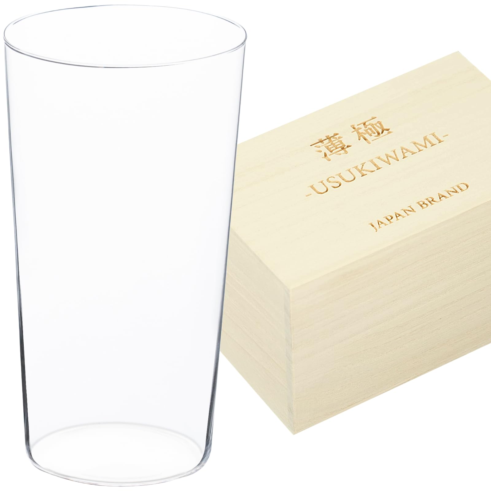 

SEIDO Highball Beer Dishwasher Made in Comes with Paulownia Wood 400ml Thin-rimmed Glass, Ultra-thin, Glass, Glass, Tumbler, Shatterproof, Safe,