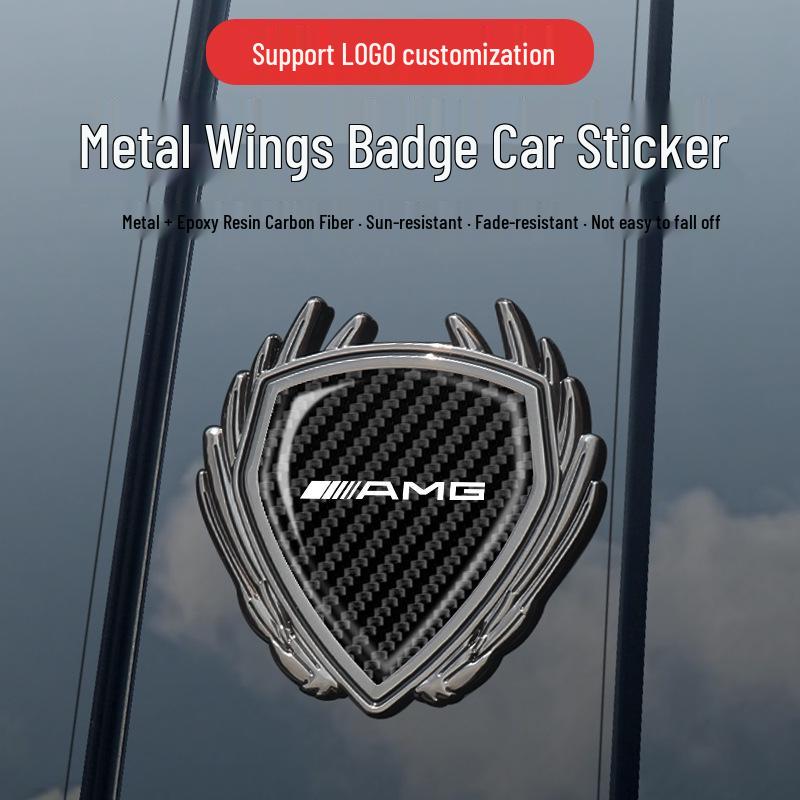 Mercedes GLC300L/GLC260L Metall Flügel Emblem Seitenfenster Aufkleber