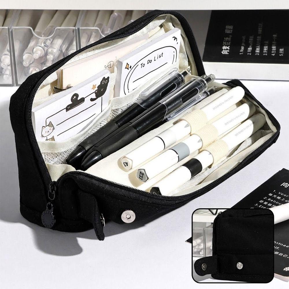 Large Capacity Pencil Case Standing Stationery Organizer Portable Pen Bag  Students