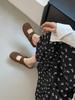 Spring new platform Boken shoes Korean version of casual style big head cute and ugly half-drag Muller shoes women's empty shoes women