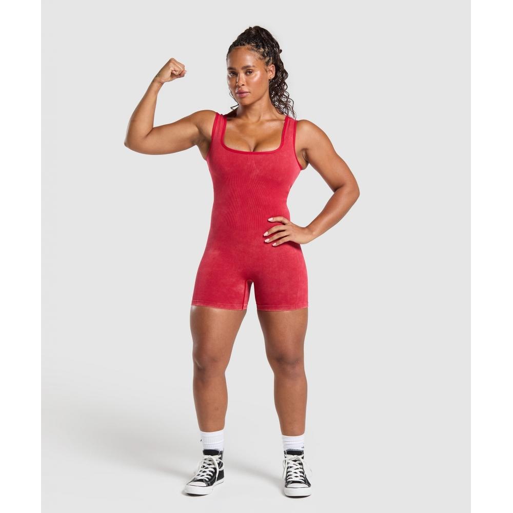 Gymshark GaIns Seamless All In One carmIne Red B9a2c Rb2q