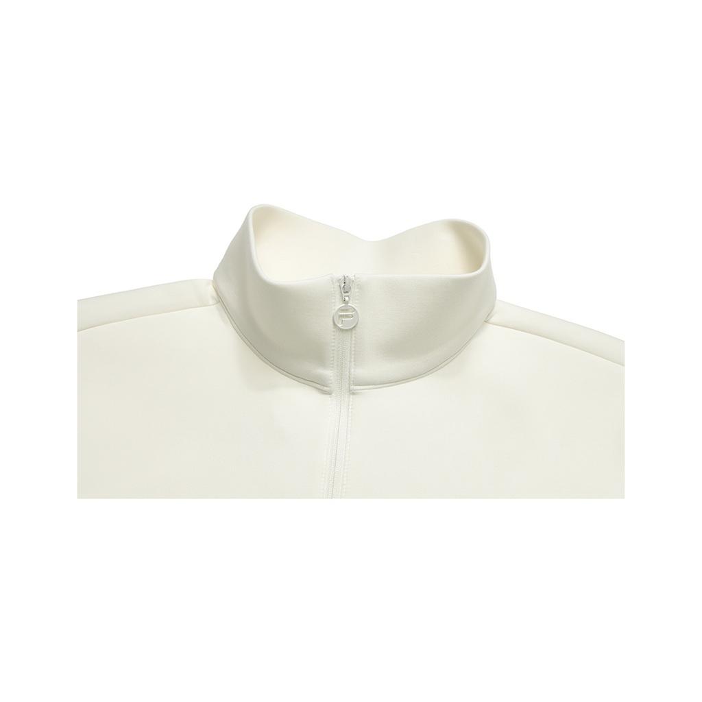 FILA Tennis Fashion Simple Casual Sports Tennis Style Versatile Comfortable Loose Half-Zip Knit Pullover Sweatshirt Women sweatshirt A11W543222FWT