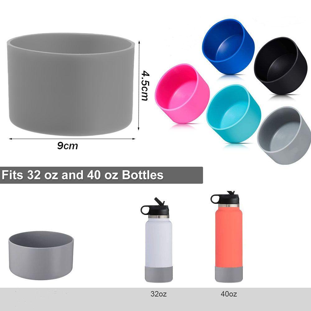 Funda protectora de silicona para botella de agua de 32 a 40 oz, antideslizante.