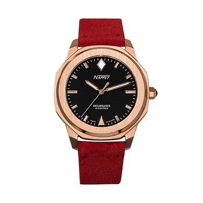 Renaissance Steel And Black Suede Automatic NY41-BD1M-3B6A 200M Unisex Watch