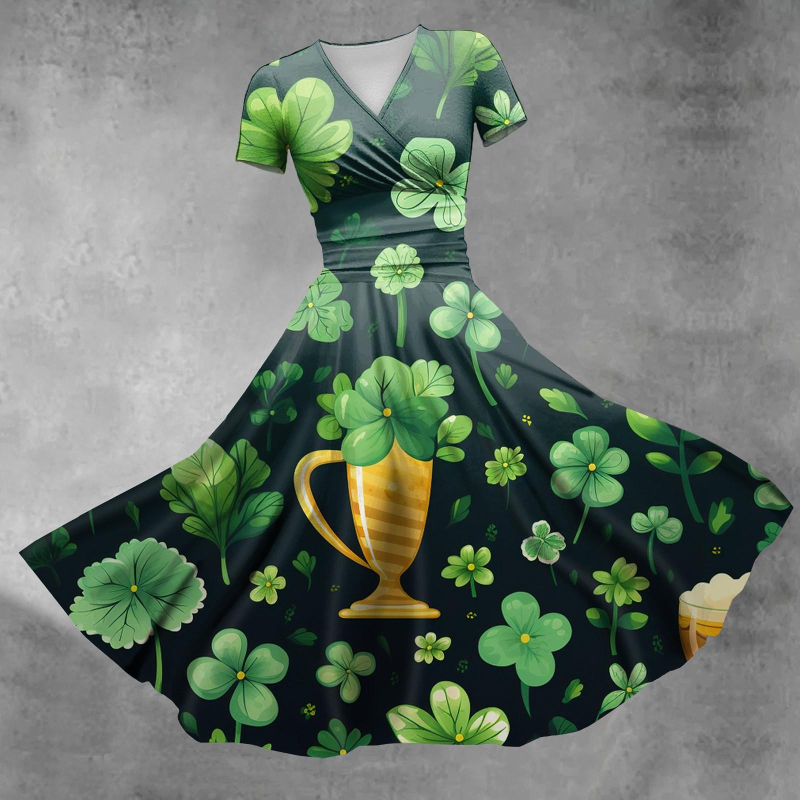 Дамское платье принцессы с сексуальным v-образным вырезом St. Платье с короткими рукавами — фото 8