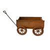 Dekorativer Rostfreier Wagen Pflanzgefäß Wagen Retro Stil Rollender Blumentopf für Einfache Mobilität Mit Ihrer Lieblingspflanze