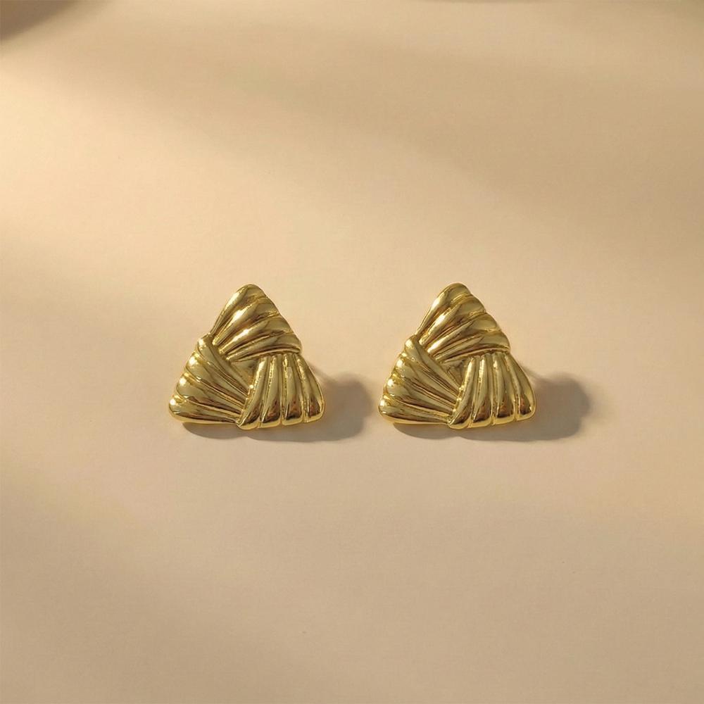 Chunky Gold Earrings Vintage Gold Statement Stud Earrings for Women Lightweight Trendy Knot Geometric Dangle Drop Earring Jewely