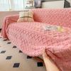 Tafu Fleece Sofa Cover Warm Soft Sofa Blanket for Winter Plain Solid Color Sofa Plaids Single/Double/Three Seat Sofa Towel