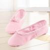 Ballett-Schläppchen Tanzschuh Canvas Ballett Yoga Tanzschuhe mit weichen Ledersohlen für Kinder Kleinkinder Jungen Mädchen Rosa