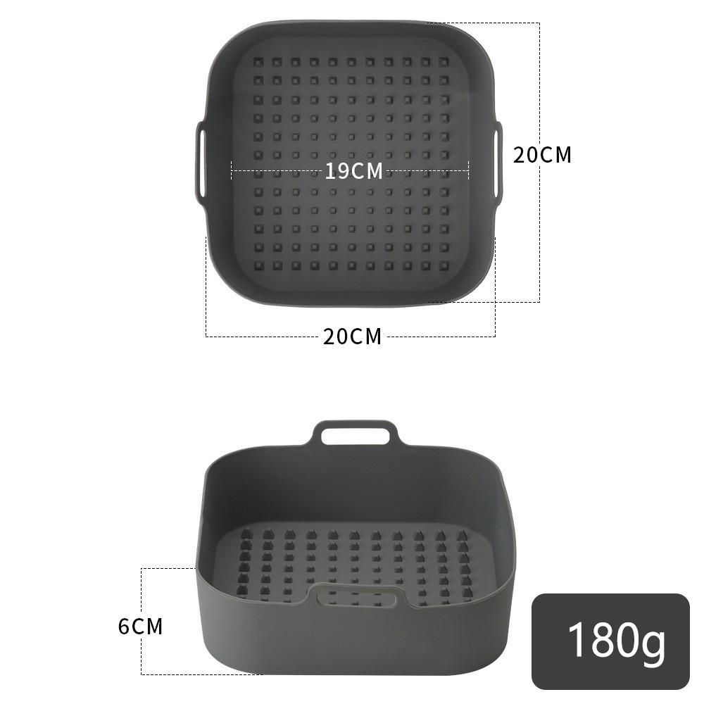 Air Fryer Silicone Pot Thick Reusable Silicone Square Air Fryer Liners Replacement of Parchment Liner Paper Air Fryer Basket