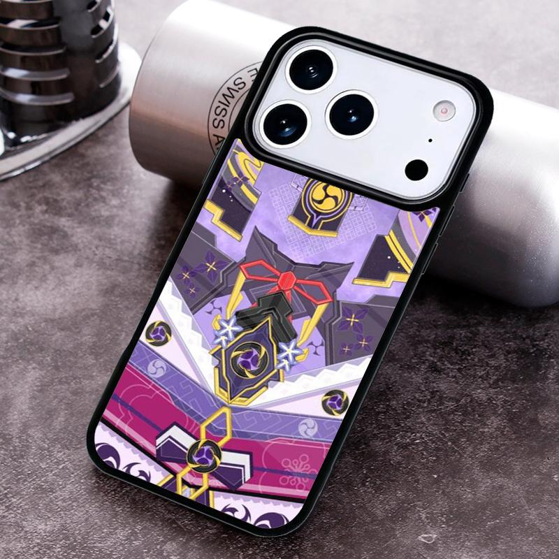Raiden Shogun Baal Genshin Impact Phone Case for iPhone 17 16 15 Pro Max Air 14 13 12 11 Plus Shockproof Capa Cover