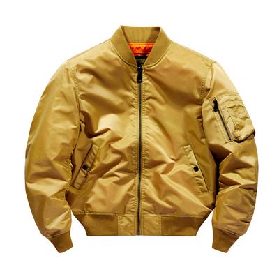 Autumn and Winter Air Force Pilot Jacket Men's Locomotive Solid Color Jacket Large Size Military Flight Suit
