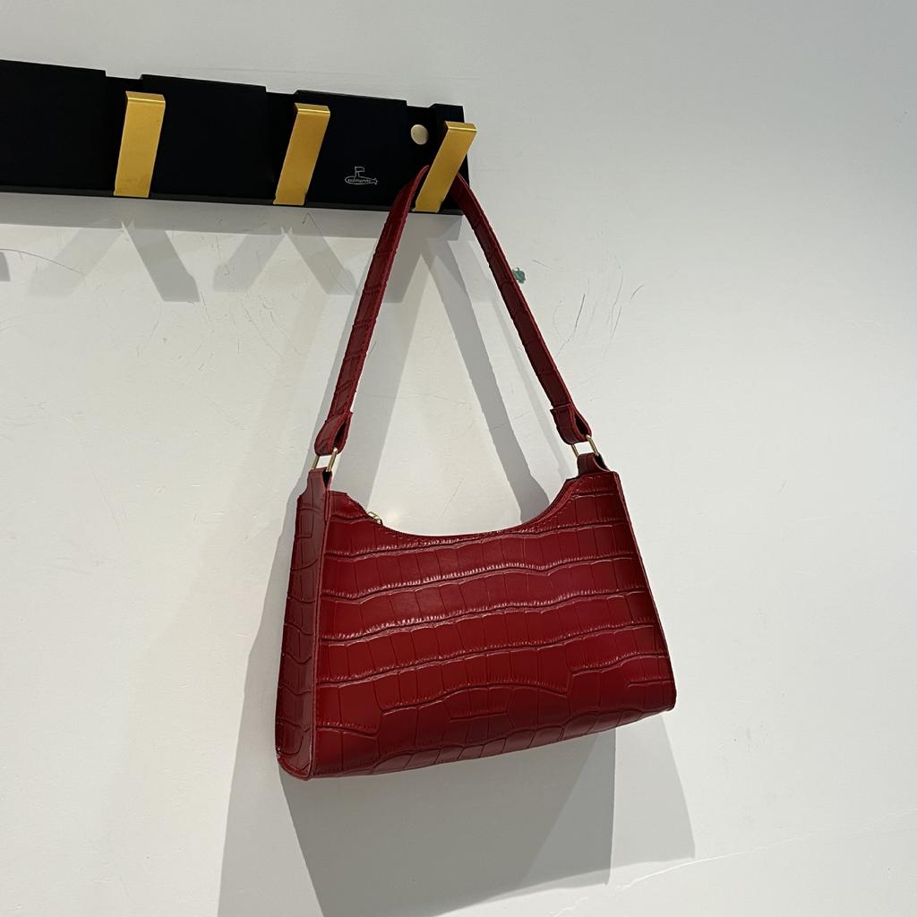 Crocodile Pattern Armpit Bag New South East Asia Handbag Commuter Bag Women's Fashion Versatile Shoulder Bag