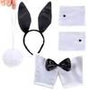 Easter Bunny Cosplay Set: Headband, Bow Tie, and Wristbands