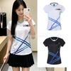 Womens Training Shirt With Short Flutter Sleeves Quick Dry Sport Top Badminton Practice Competition Team Uniform