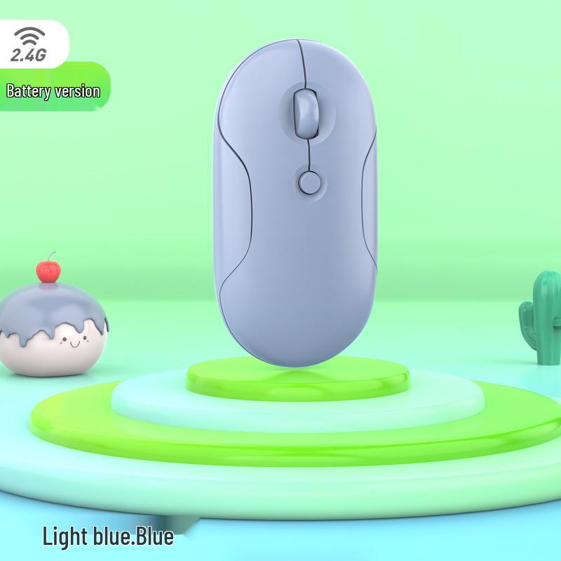 Cobblestone Dual-Mode Silent Bluetooth Mouse with 2.4G & Logo Printing