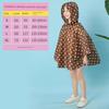 Kids Cape Raincoat Outdoor Walking Children Playing with Water Students Go to School Backpack Waterproof Poncho Multicolor