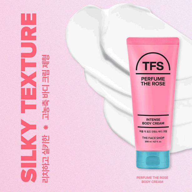 The Face Shop Perfume The Rose Intense Body Cream 200 ml/ Body Care, Moisturizing, Korean Cosmetics, Kbeauty